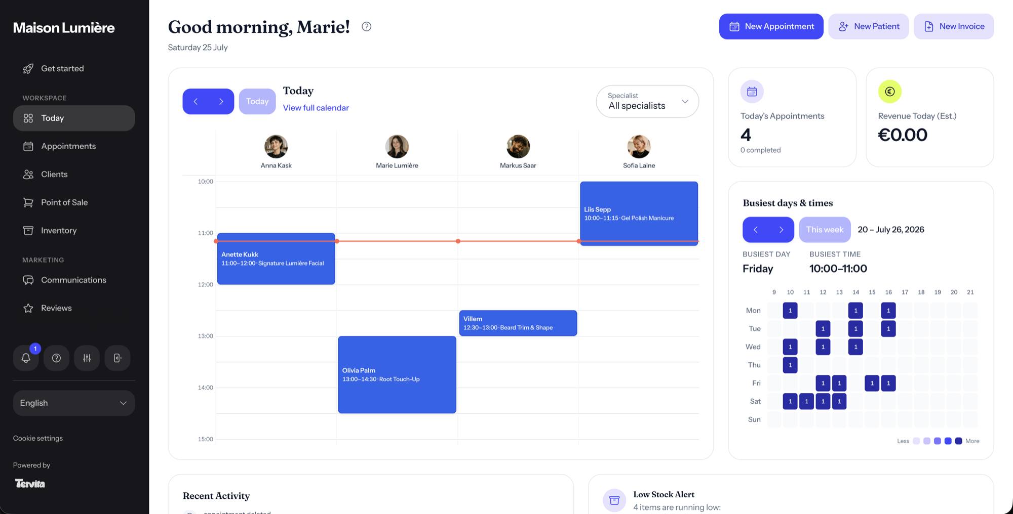 Tervita — Smart calendar